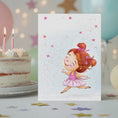 Load and play video in Gallery viewer, Little Ballerina Printable Birthday Card Custom Name

