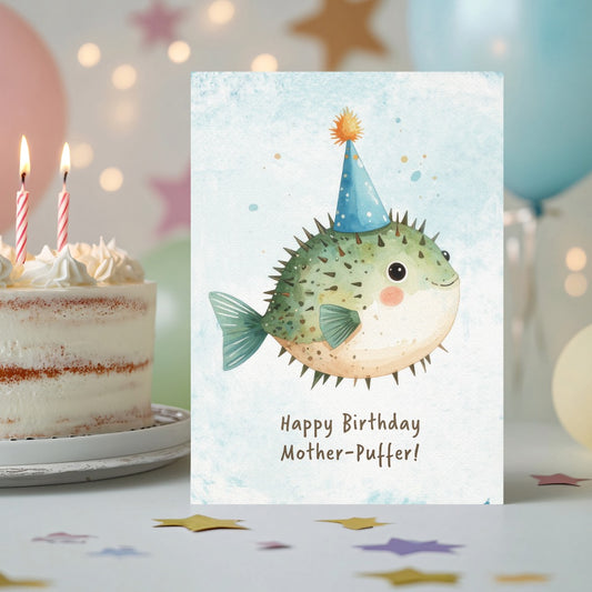 Happy Birthday Mother-Puffer Funny Card Printable