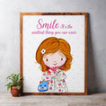 Load image into Gallery viewer, Smile little girl wall art
