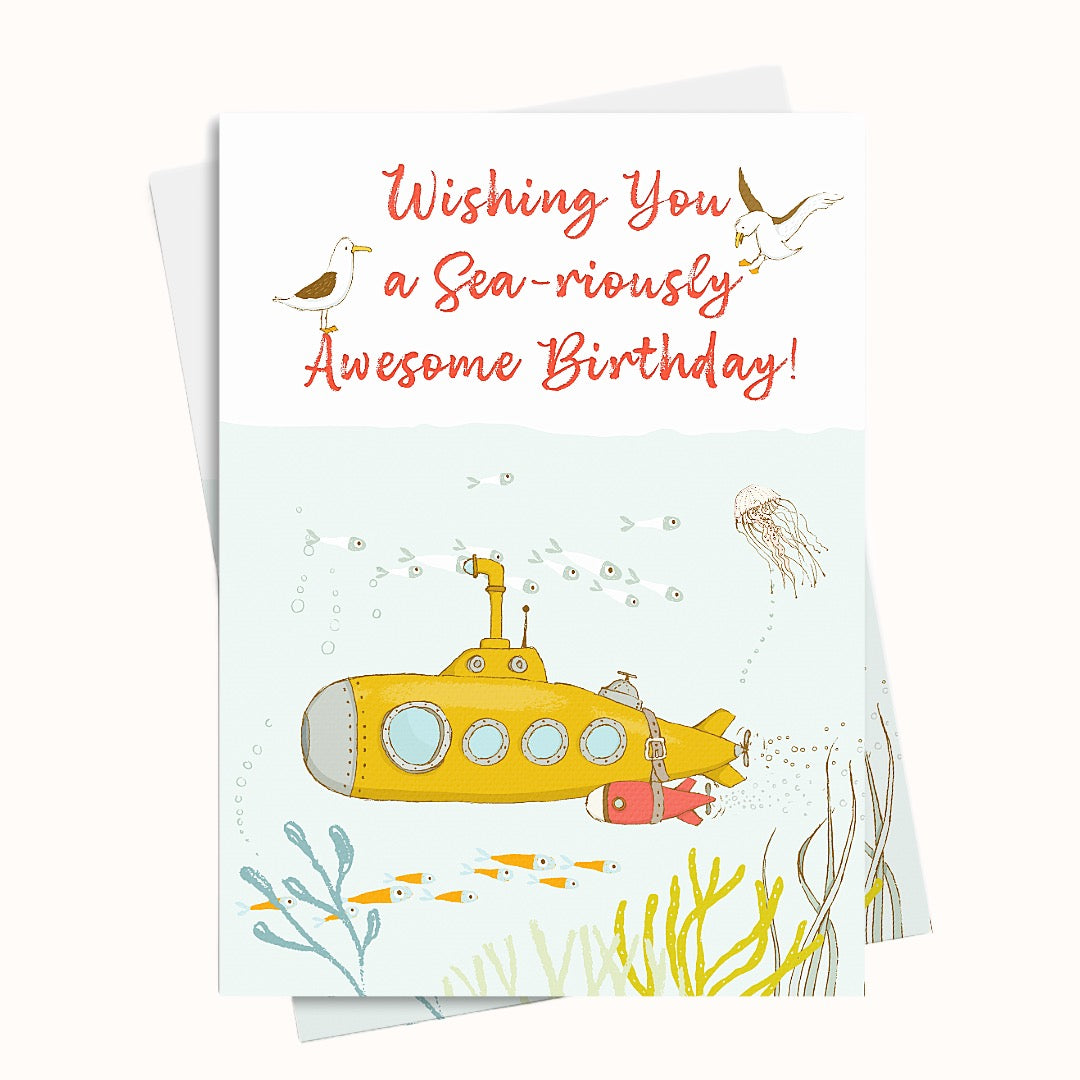 Sea-riously Awesome Birthday Greeting Printable