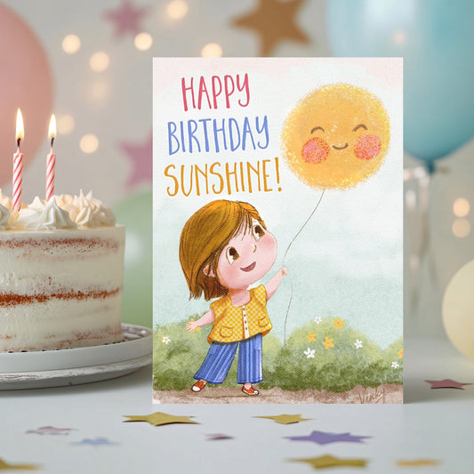 sunshine birthday card printable greeting