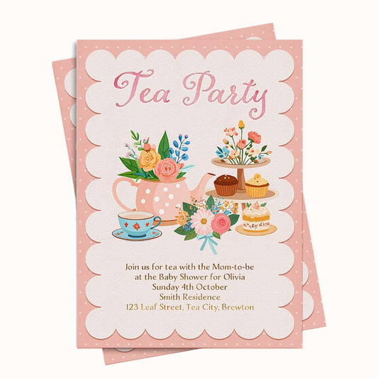 Tea Party Shower Invitation Digital Printable